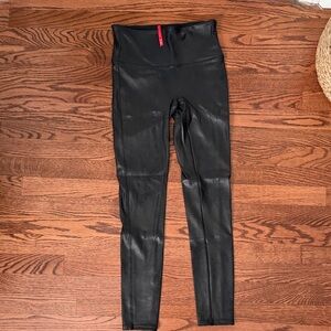 Spanx Black Faux Leather Leggings